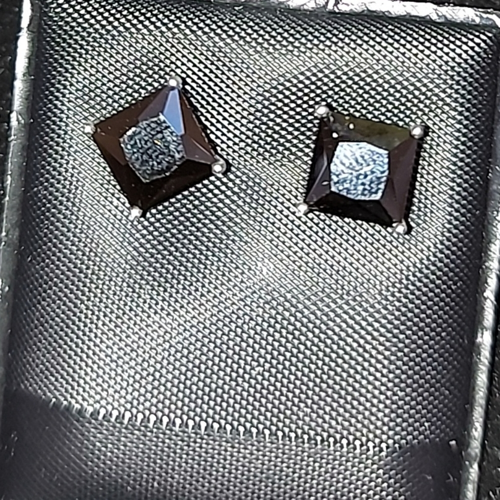 Square Black Studs